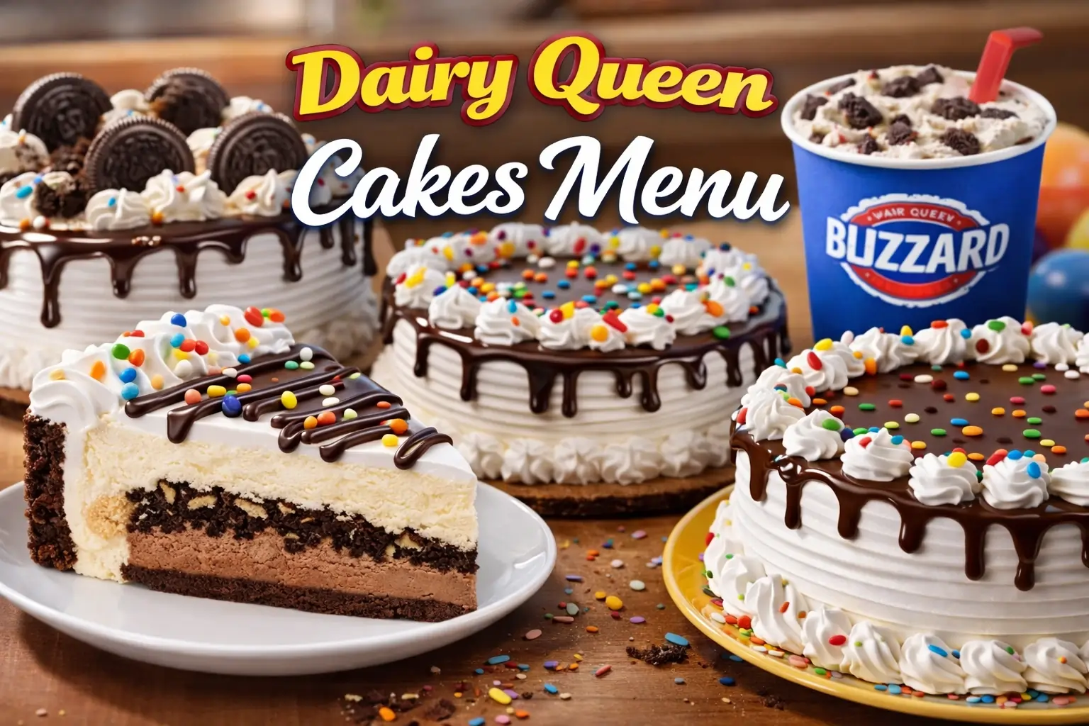 Dairy Queen Cakes Menu