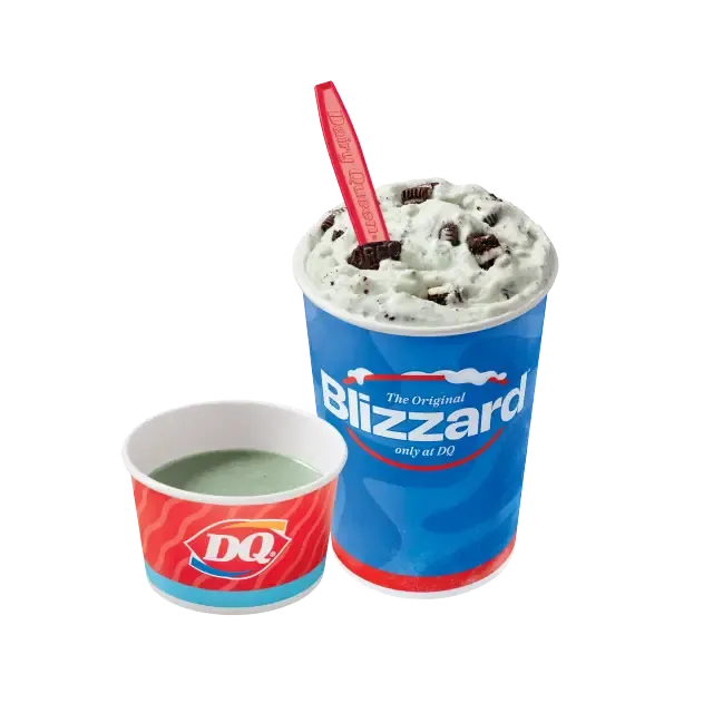 Mint Crunchin’ Cookie Blizzard® Treat & Sidecar